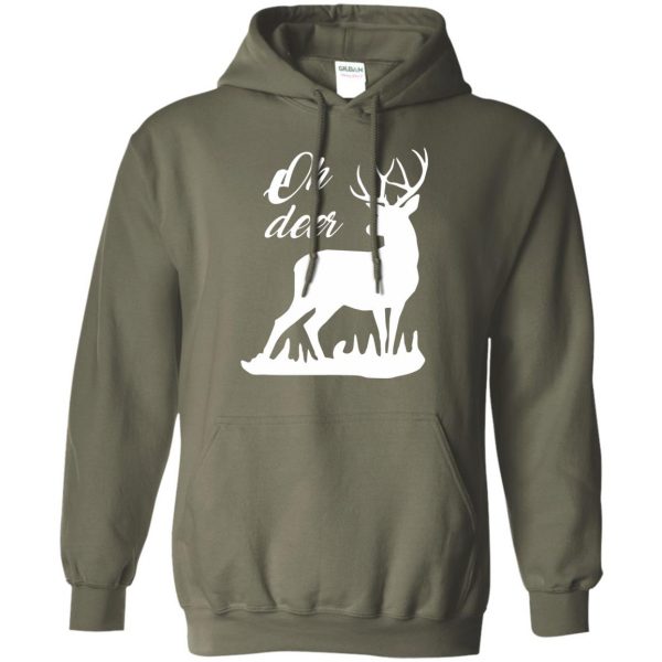 oh deers hoodie - military green