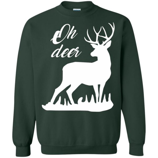oh deers sweatshirt - forest green