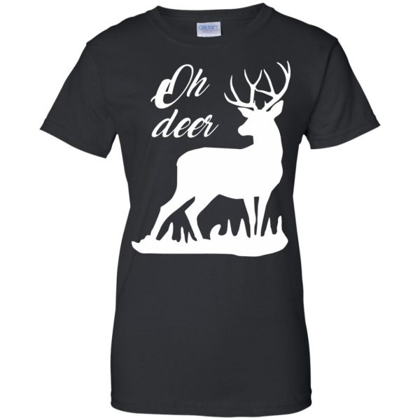 oh deers womens t shirt - lady t shirt - black
