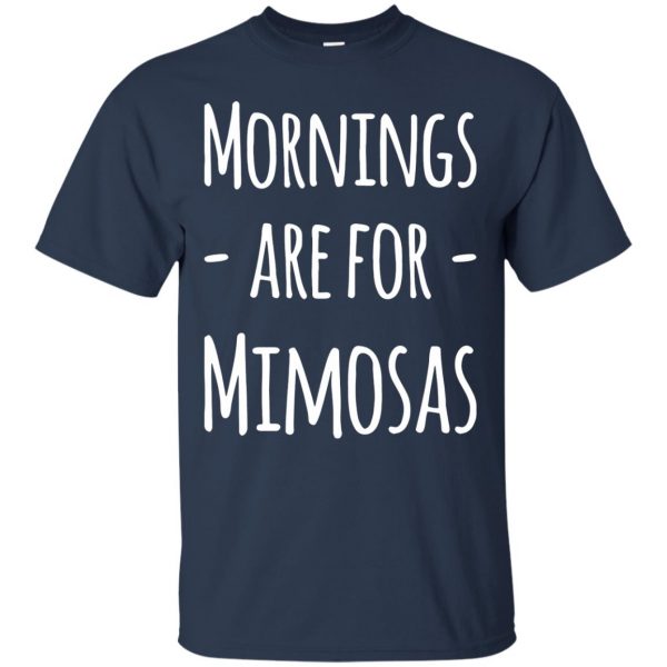 mornings are for mimosas t shirt - navy blue