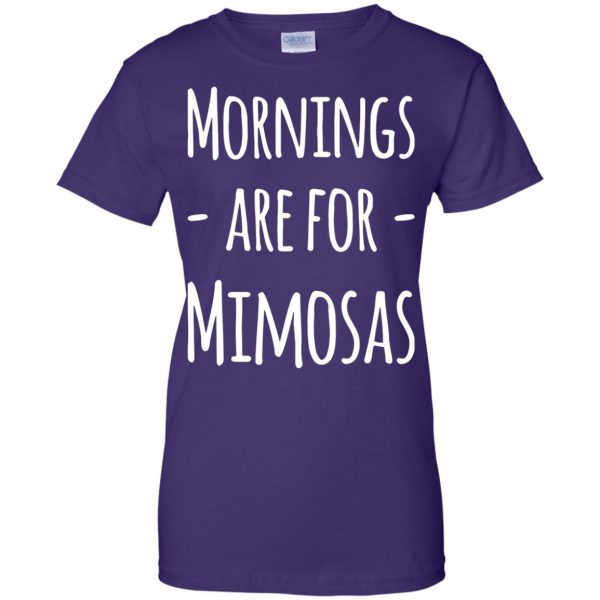 mornings are for mimosas womens t shirt - lady t shirt - purple