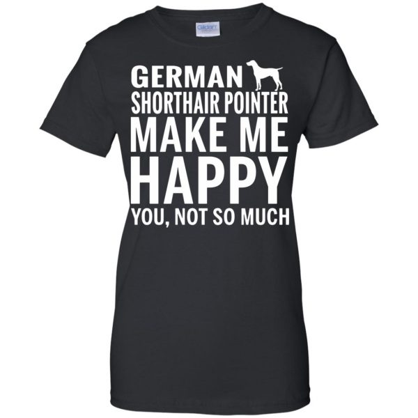 german shorthaired pointer womens t shirt - lady t shirt - black