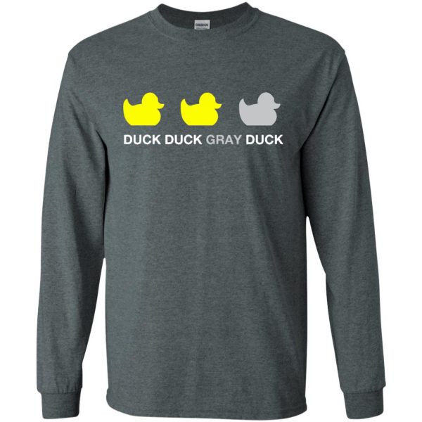 duck duck grey duck long sleeve - dark heather