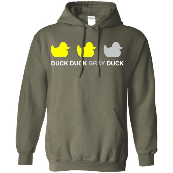 duck duck grey duck hoodie - military green