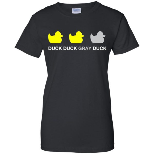 duck duck grey duck womens t shirt - lady t shirt - black
