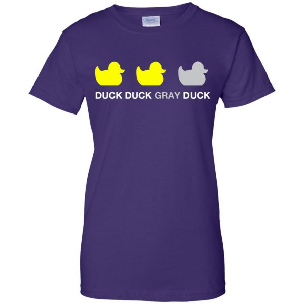 duck duck grey duck womens t shirt - lady t shirt - purple