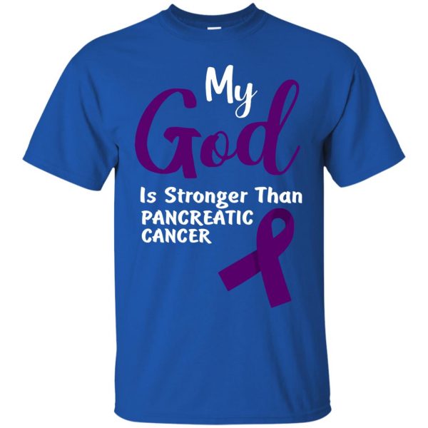 pancreatic cancer t shirt - royal blue