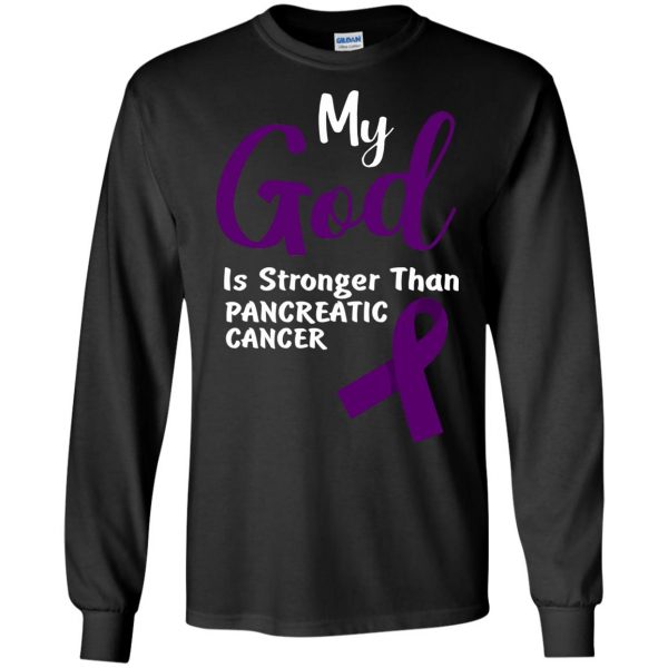 pancreatic cancer long sleeve - black