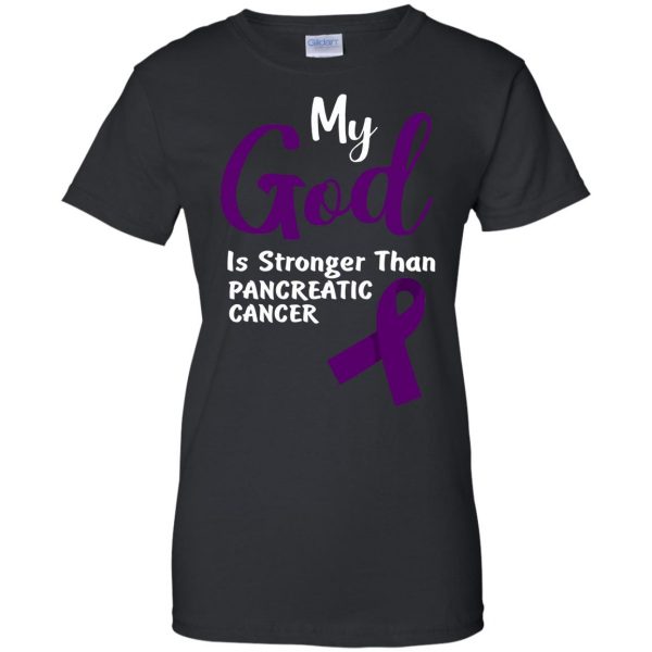 pancreatic cancer womens t shirt - lady t shirt - black