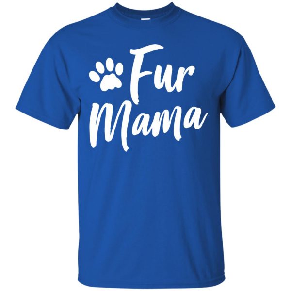 fur mama t shirt - royal blue