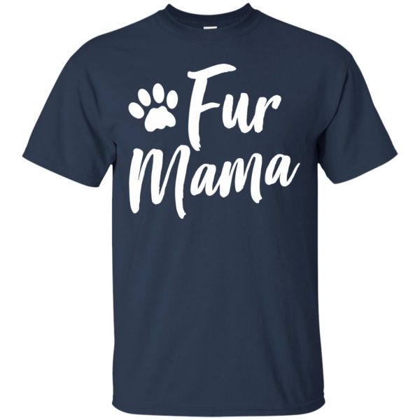 fur mama t shirt - navy blue