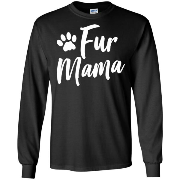 fur mama long sleeve - black