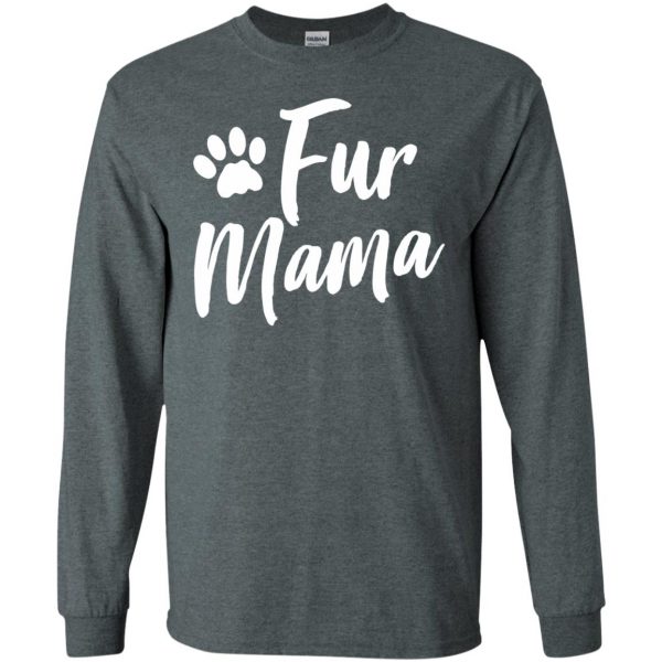 fur mama long sleeve - dark heather