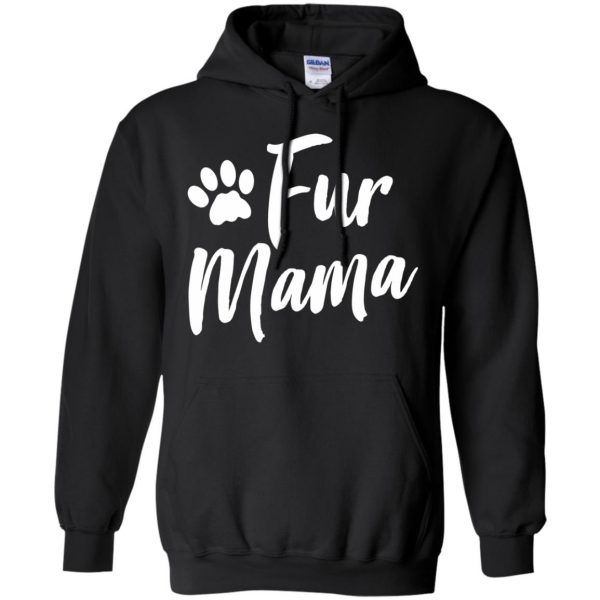 fur mama hoodie - black