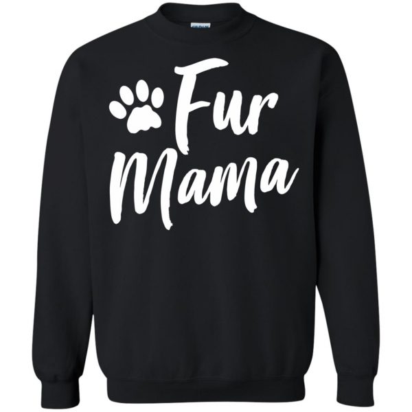 fur mama sweatshirt - black