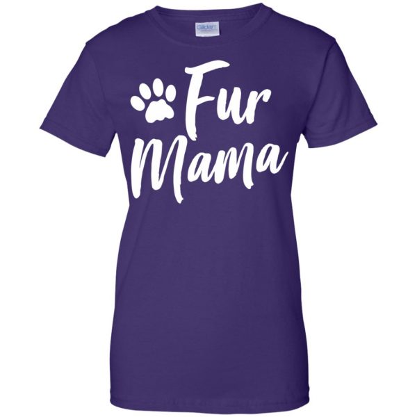 fur mama womens t shirt - lady t shirt - purple