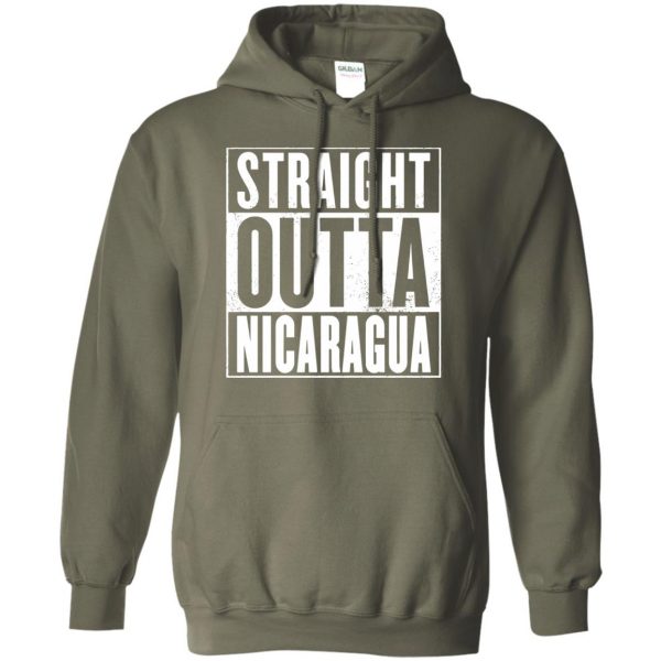 nicaragua hoodie - military green