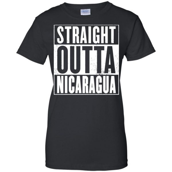 nicaragua womens t shirt - lady t shirt - black