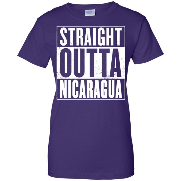 nicaragua womens t shirt - lady t shirt - purple