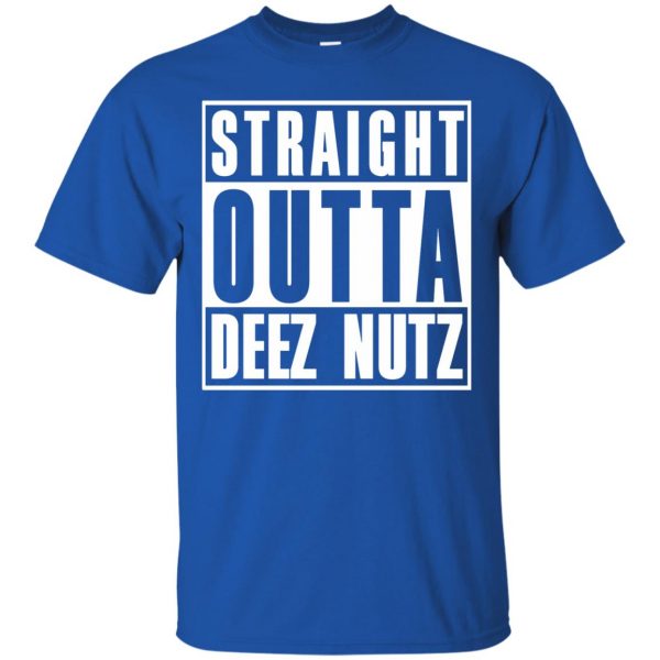 deez nuts t shirt - royal blue