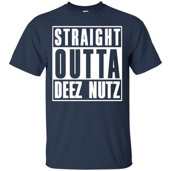 deez nuts t shirt - navy blue