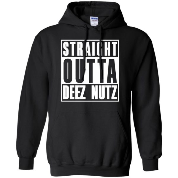 deez nuts hoodie - black