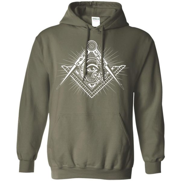 freemason hoodie - military green