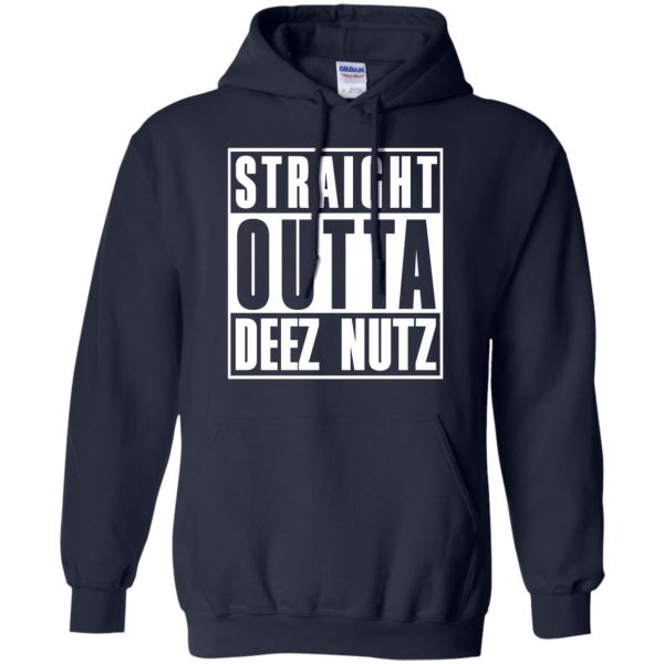 deez nuts hoodie - navy blue