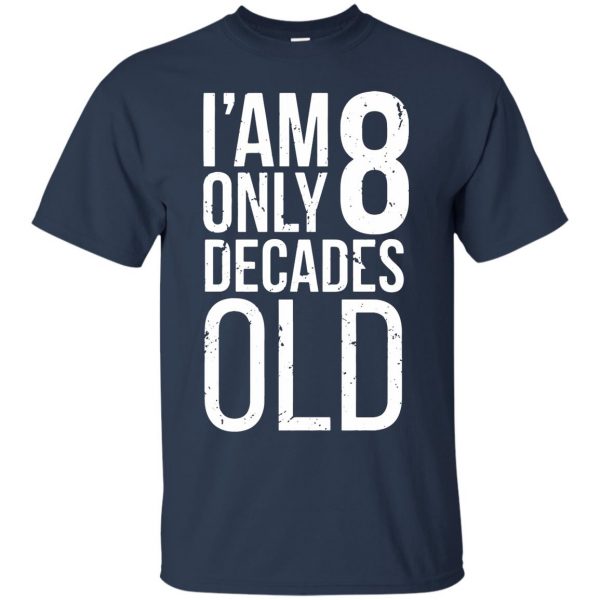80th birthday t shirt - navy blue