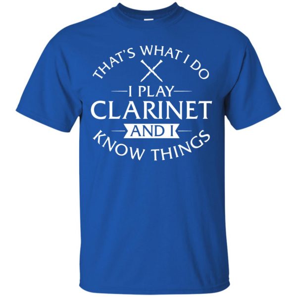 clarinet t shirt - royal blue