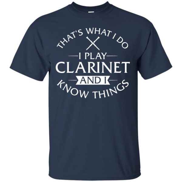 clarinet t shirt - navy blue