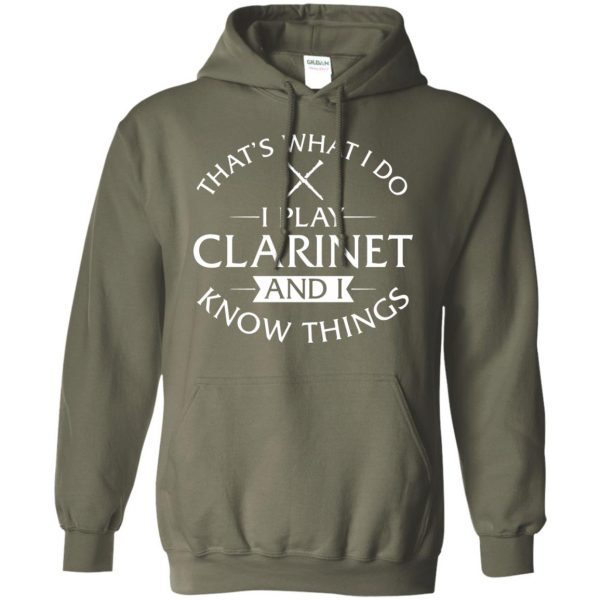 clarinet hoodie - military green