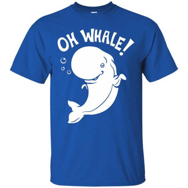 oh whale t shirt - royal blue