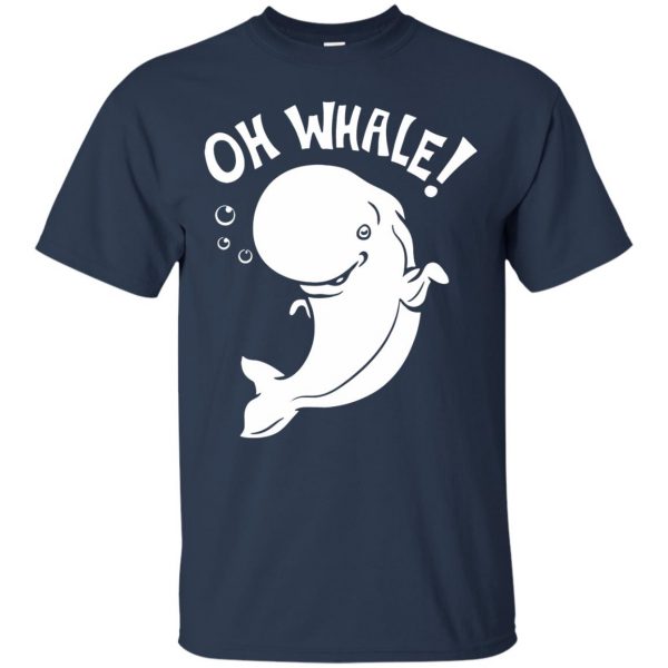 oh whale t shirt - navy blue