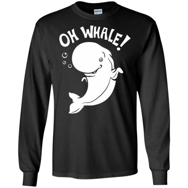oh whale long sleeve - black