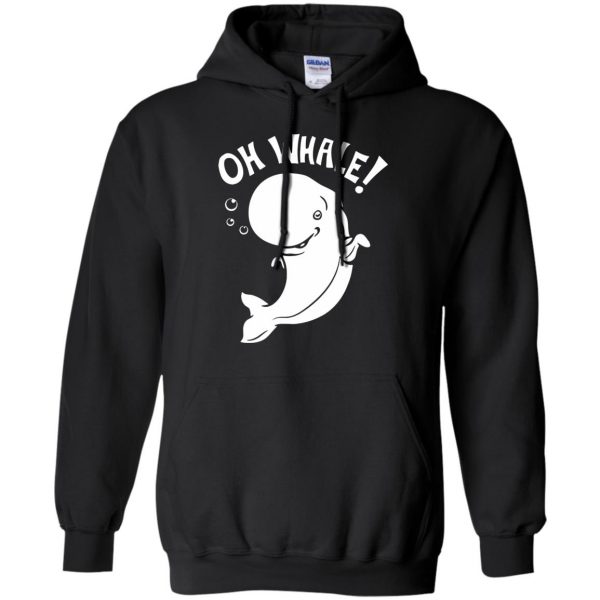 oh whale hoodie - black