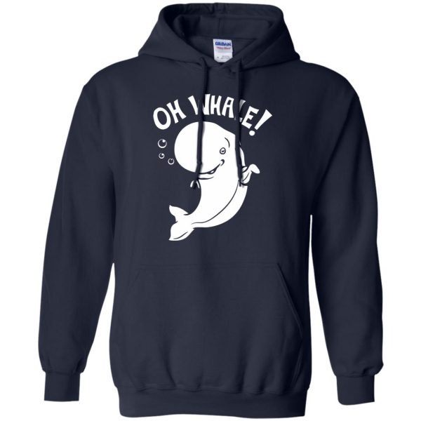 oh whale hoodie - navy blue
