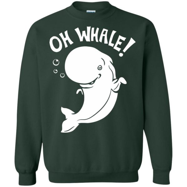oh whale sweatshirt - forest green