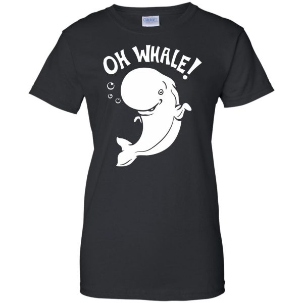 oh whale womens t shirt - lady t shirt - black