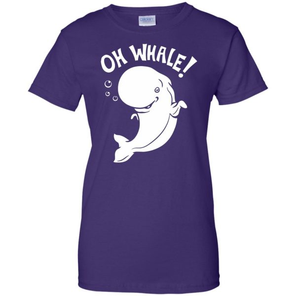 oh whale womens t shirt - lady t shirt - purple