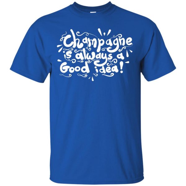 champagne t shirt - royal blue