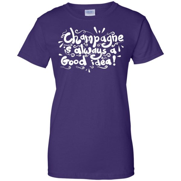 champagne womens t shirt - lady t shirt - purple