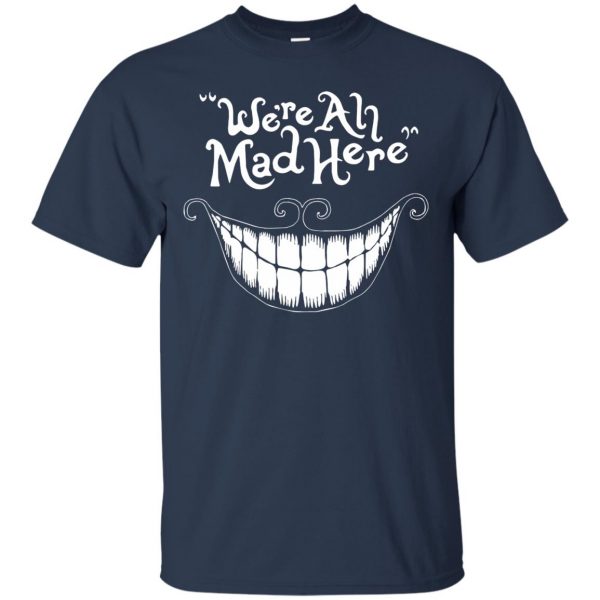 were all mad here t shirt - navy blue