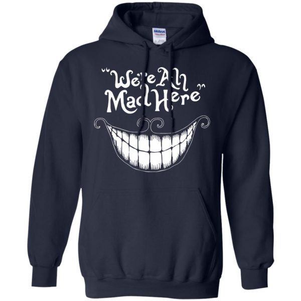 were all mad here hoodie - navy blue