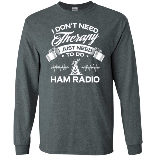 ham radios long sleeve - dark heather