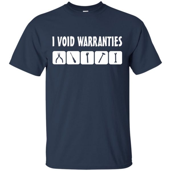 i void warranties t shirt - navy blue