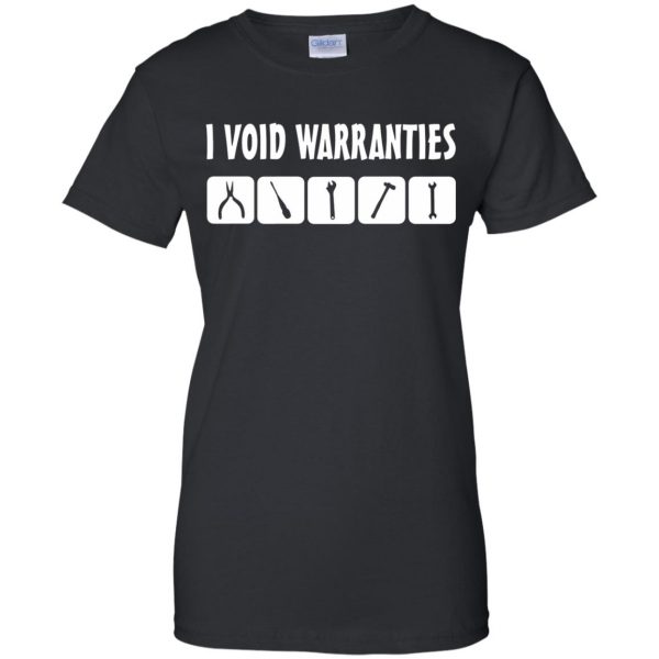 i void warranties womens t shirt - lady t shirt - black