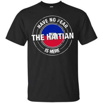 haitian flag t shirt - black
