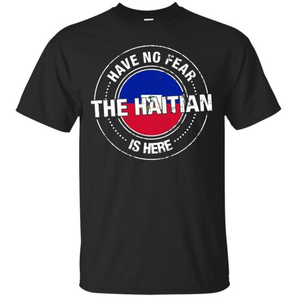 haitian flag t shirt - black