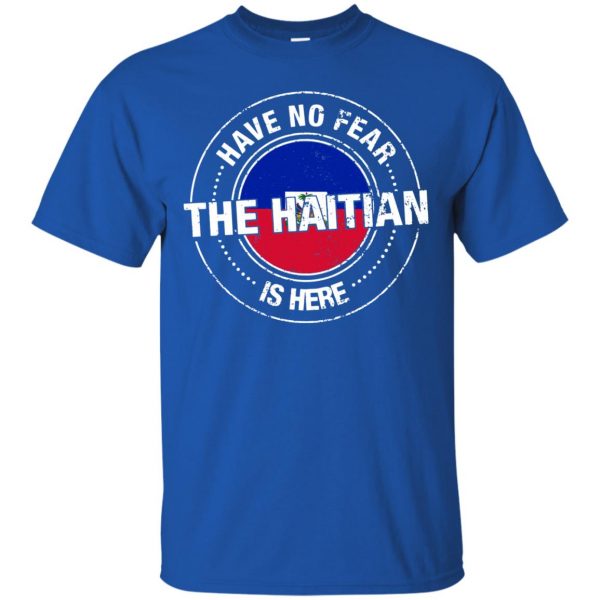 haitian flag t shirt - royal blue